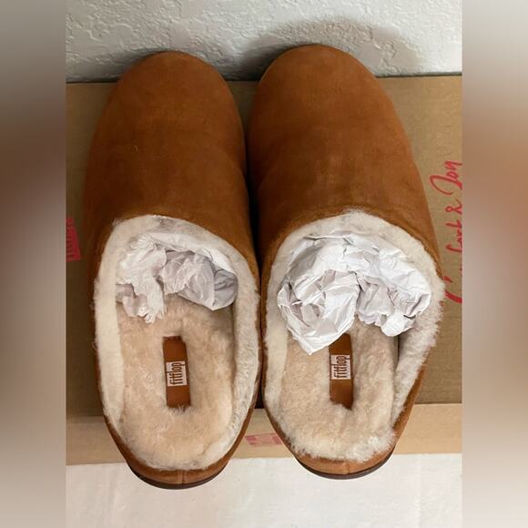 FitFlop Chrissie Shearling Women’s Size 7 Tumbled Tan - Picture 4 of 8